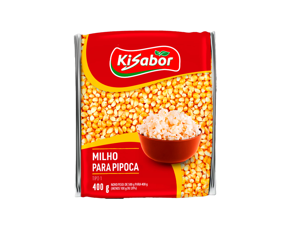 MILHO PARA PIPOCA KISABOR 400 G (FDO 24 PCT)